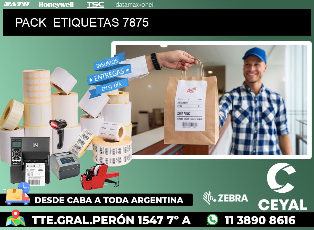 PACK  ETIQUETAS 7875