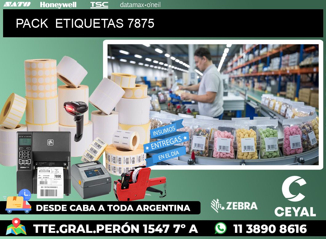 PACK  ETIQUETAS 7875
