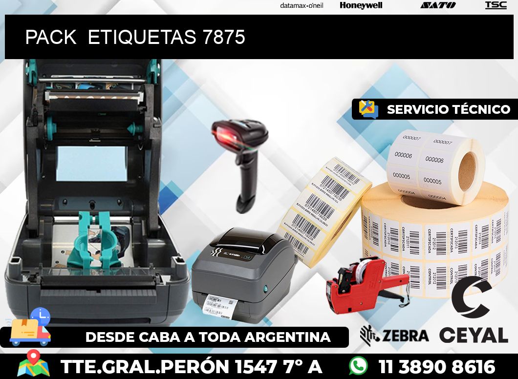 PACK  ETIQUETAS 7875