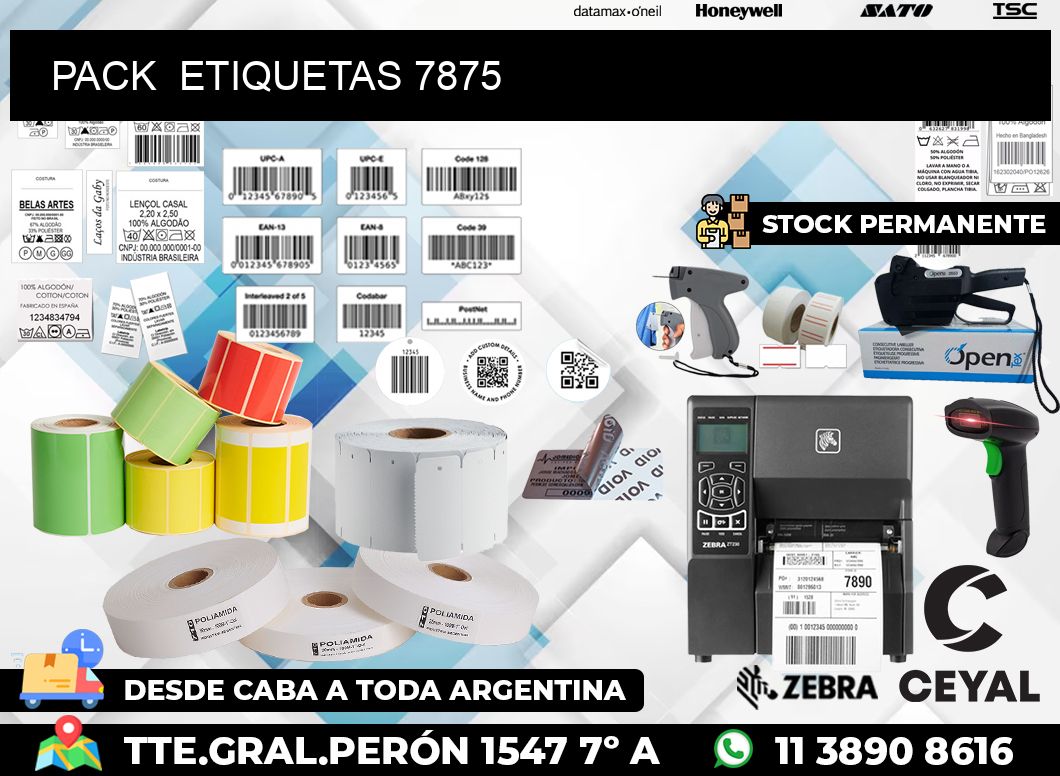 PACK  ETIQUETAS 7875