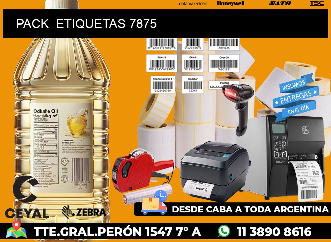 PACK  ETIQUETAS 7875