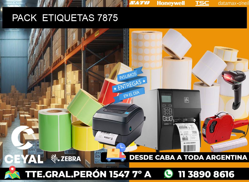 PACK  ETIQUETAS 7875