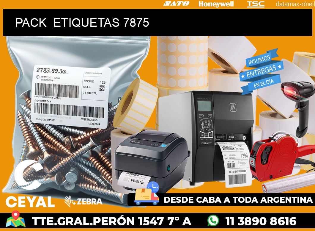 PACK  ETIQUETAS 7875