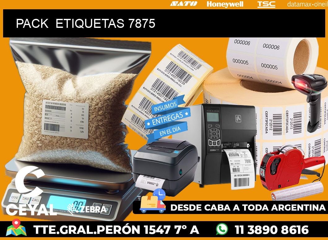 PACK  ETIQUETAS 7875