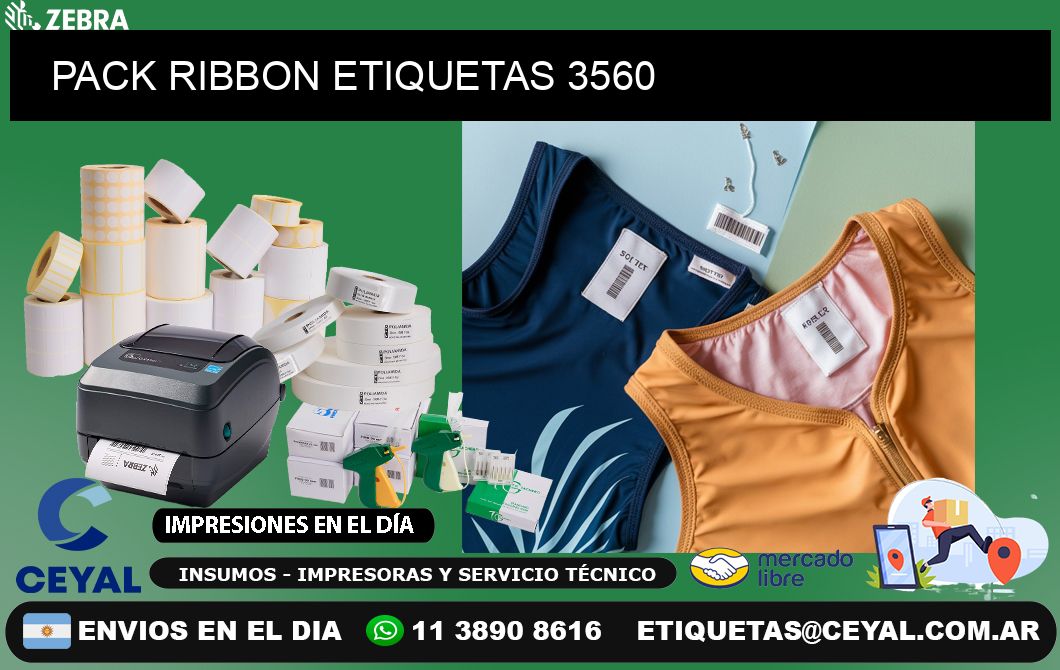 PACK RIBBON ETIQUETAS 3560