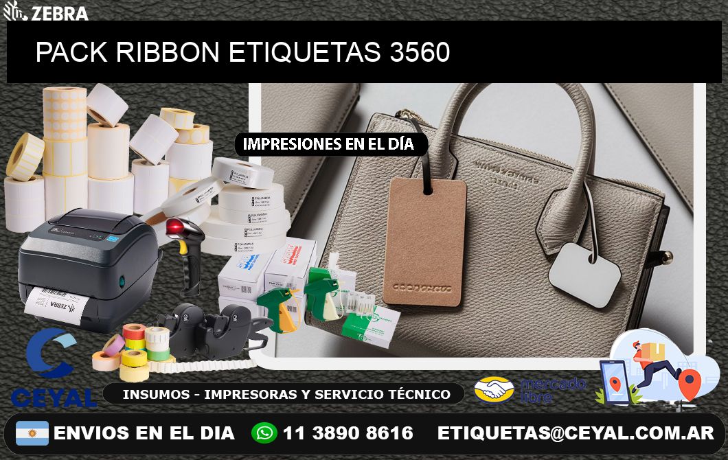 PACK RIBBON ETIQUETAS 3560