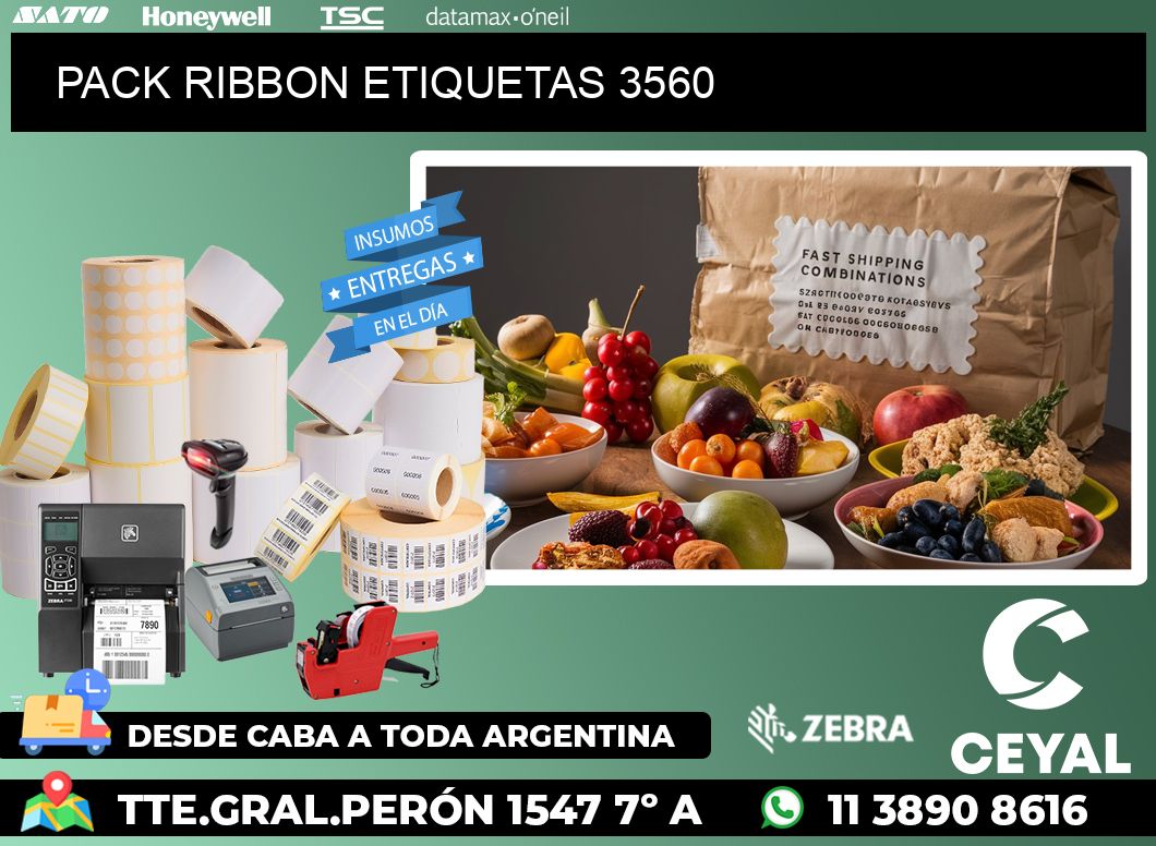 PACK RIBBON ETIQUETAS 3560