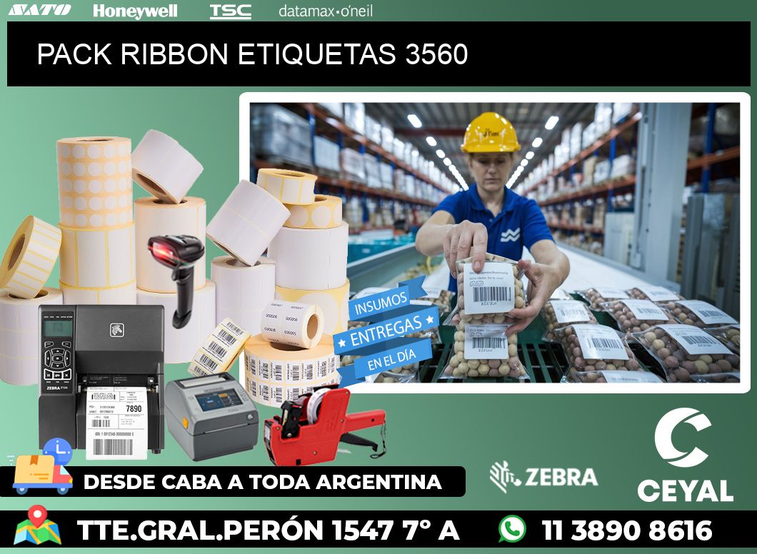 PACK RIBBON ETIQUETAS 3560