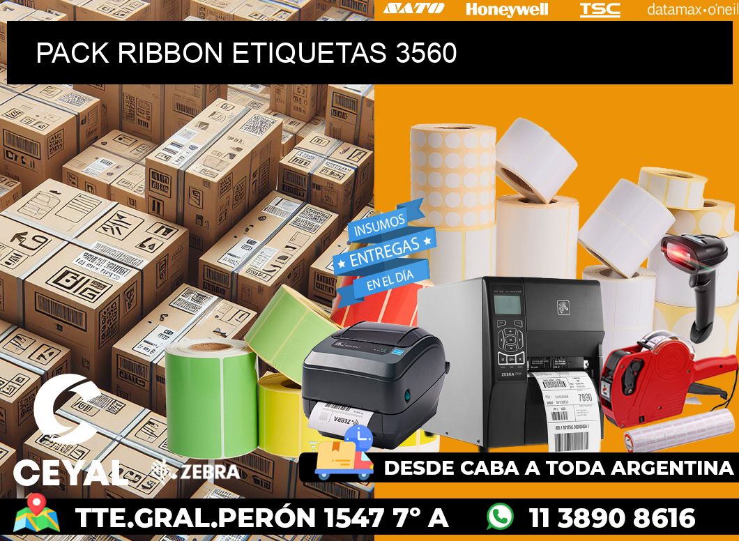 PACK RIBBON ETIQUETAS 3560