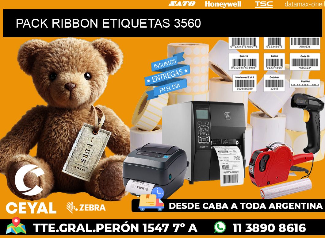 PACK RIBBON ETIQUETAS 3560