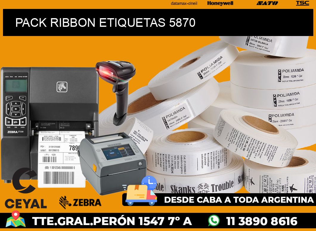 PACK RIBBON ETIQUETAS 5870