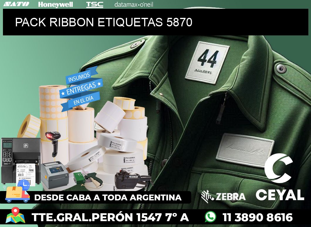 PACK RIBBON ETIQUETAS 5870