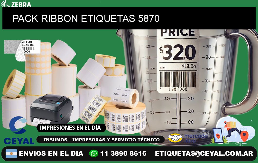 PACK RIBBON ETIQUETAS 5870
