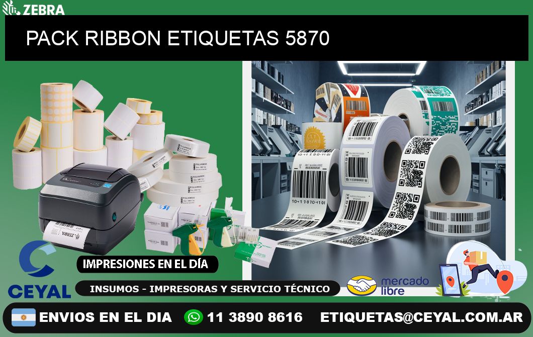 PACK RIBBON ETIQUETAS 5870