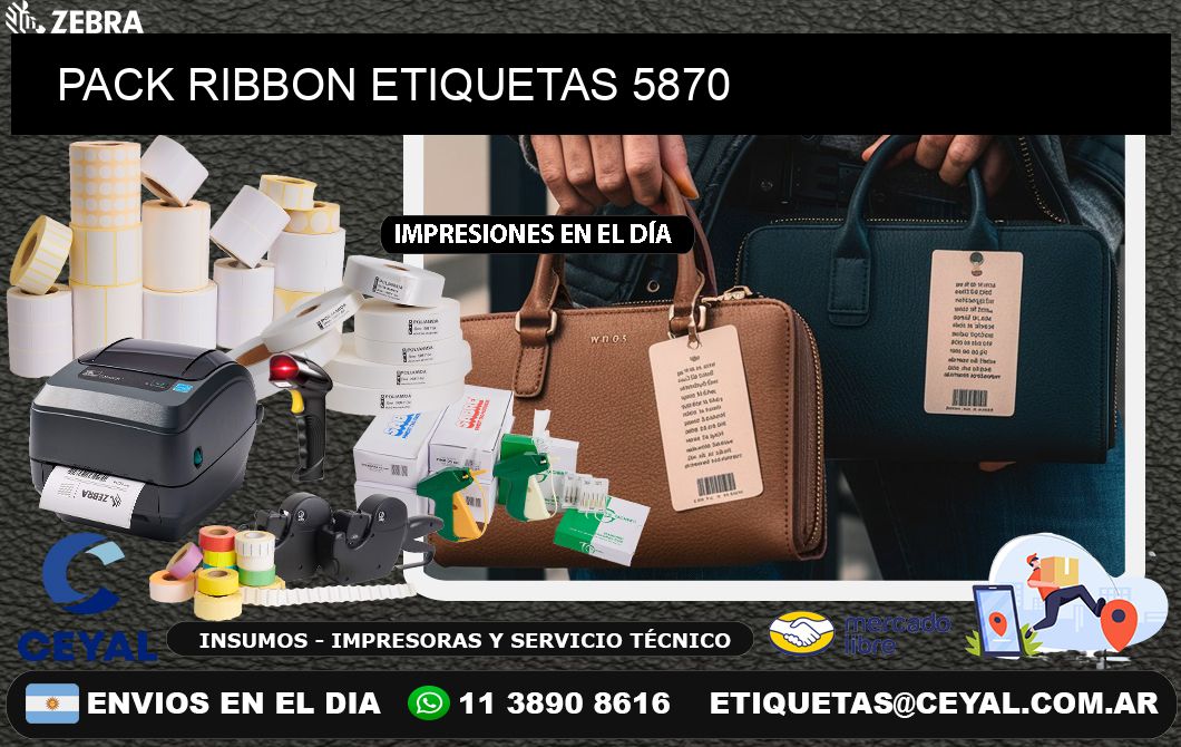 PACK RIBBON ETIQUETAS 5870