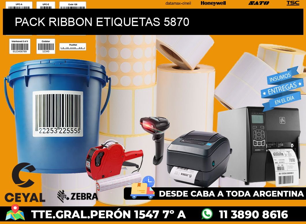 PACK RIBBON ETIQUETAS 5870