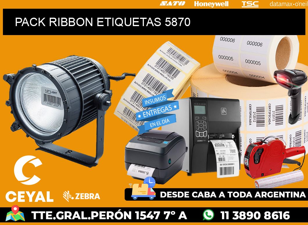 PACK RIBBON ETIQUETAS 5870