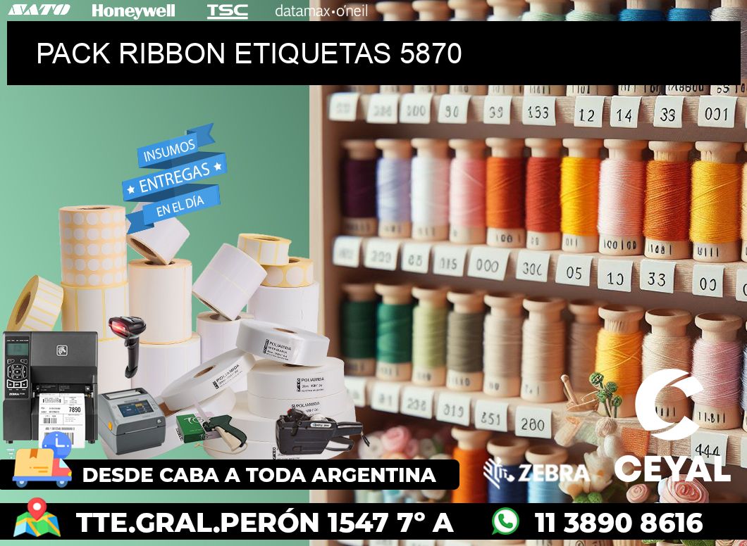 PACK RIBBON ETIQUETAS 5870