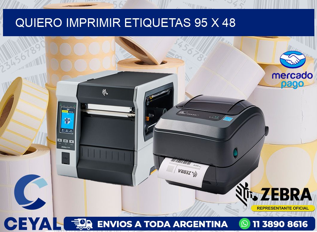 QUIERO IMPRIMIR ETIQUETAS 95 x 48