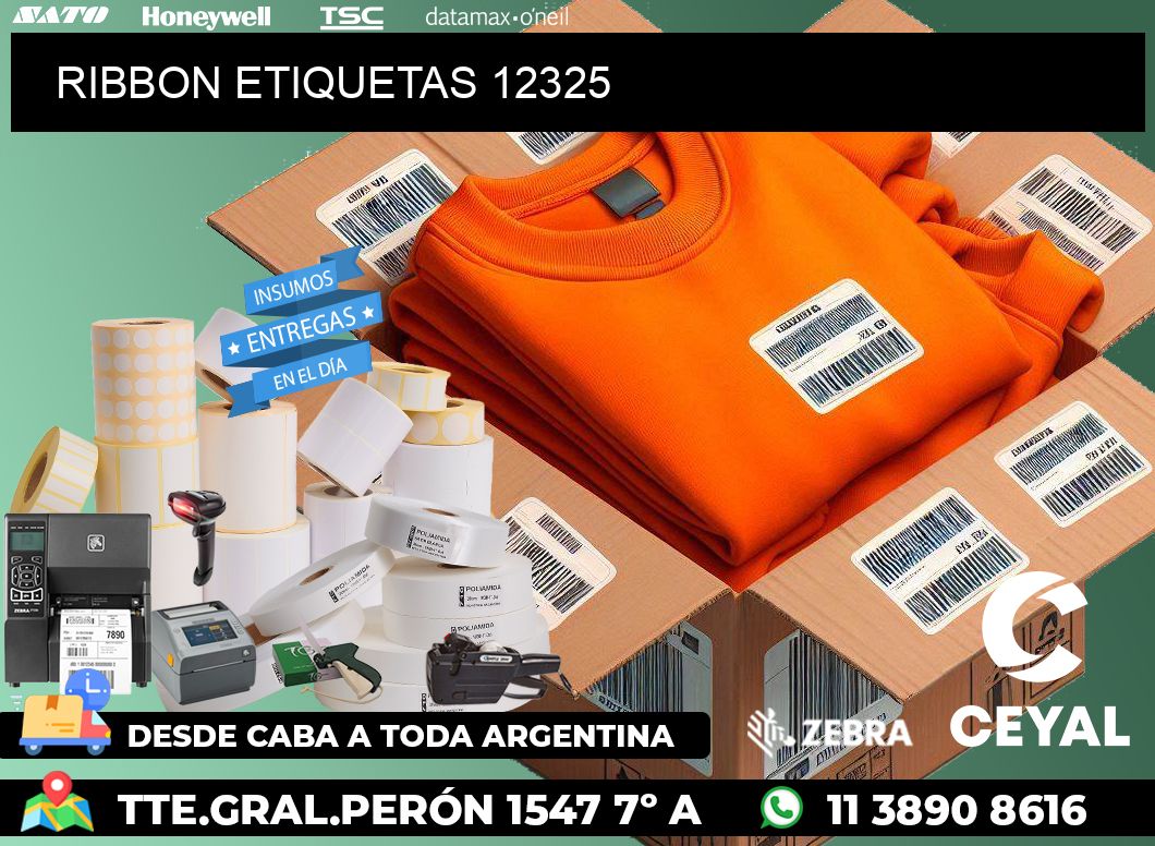 RIBBON ETIQUETAS 12325