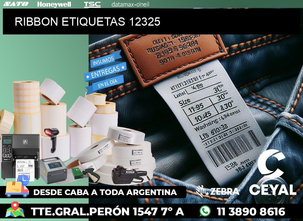 RIBBON ETIQUETAS 12325