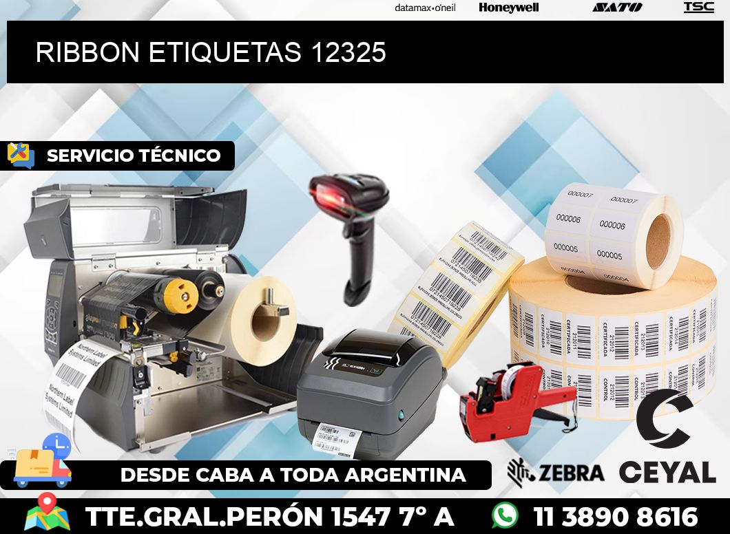 RIBBON ETIQUETAS 12325