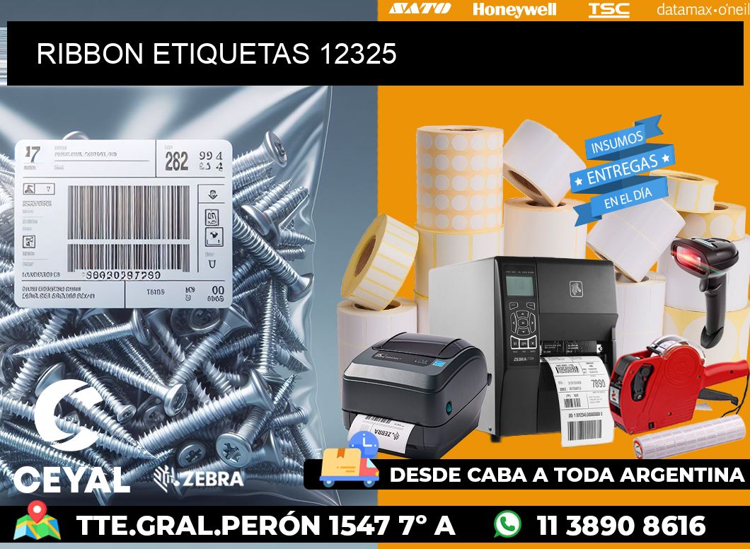 RIBBON ETIQUETAS 12325