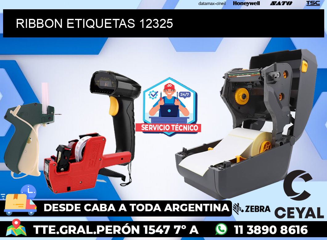 RIBBON ETIQUETAS 12325