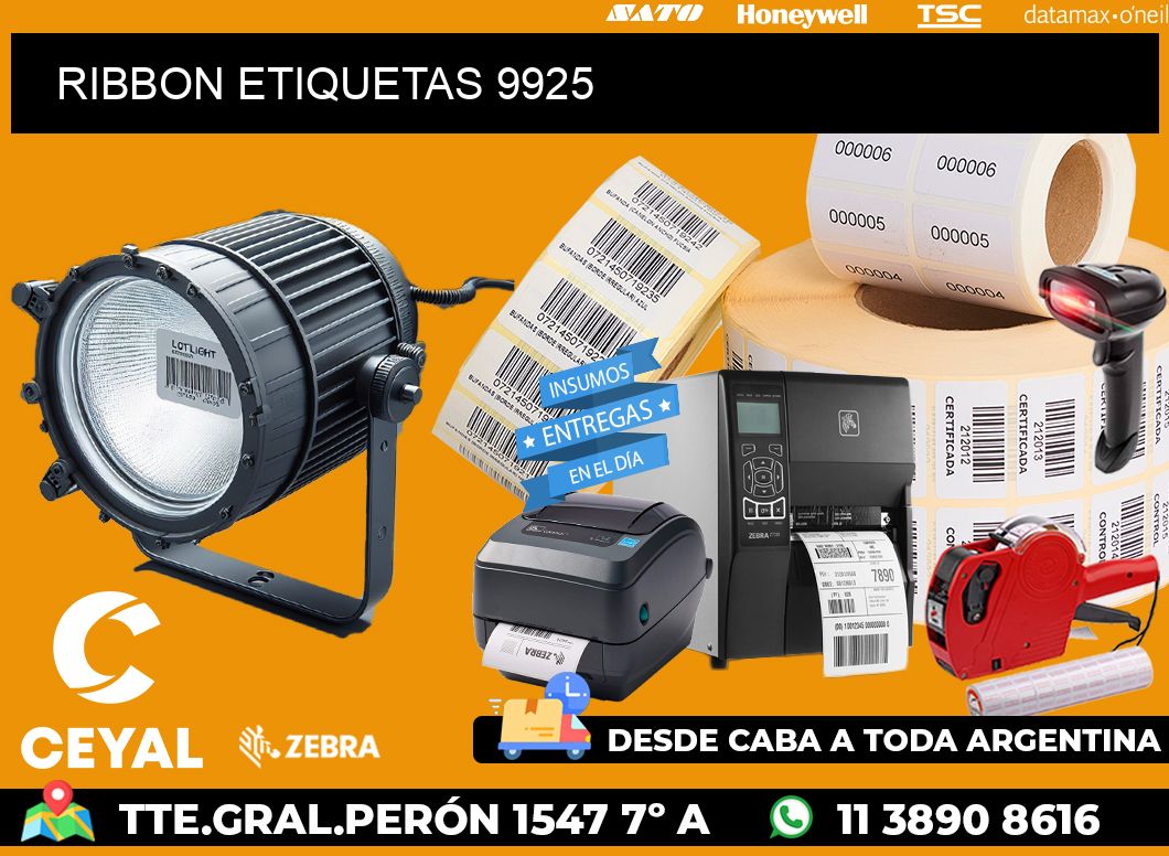 RIBBON ETIQUETAS 9925