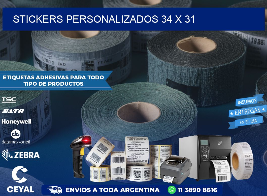 STICKERS PERSONALIZADOS 34 x 31
