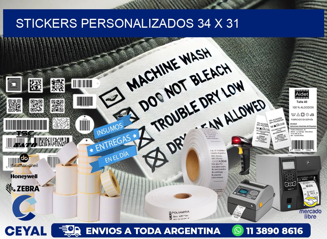 STICKERS PERSONALIZADOS 34 x 31