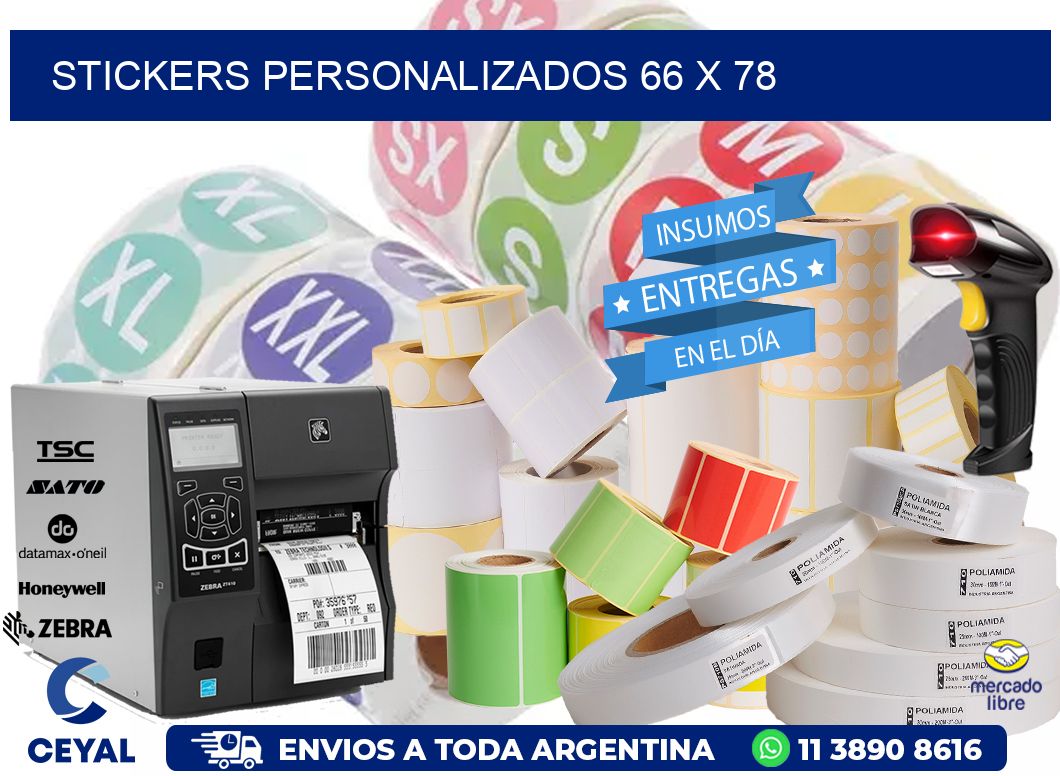 STICKERS PERSONALIZADOS 66 x 78