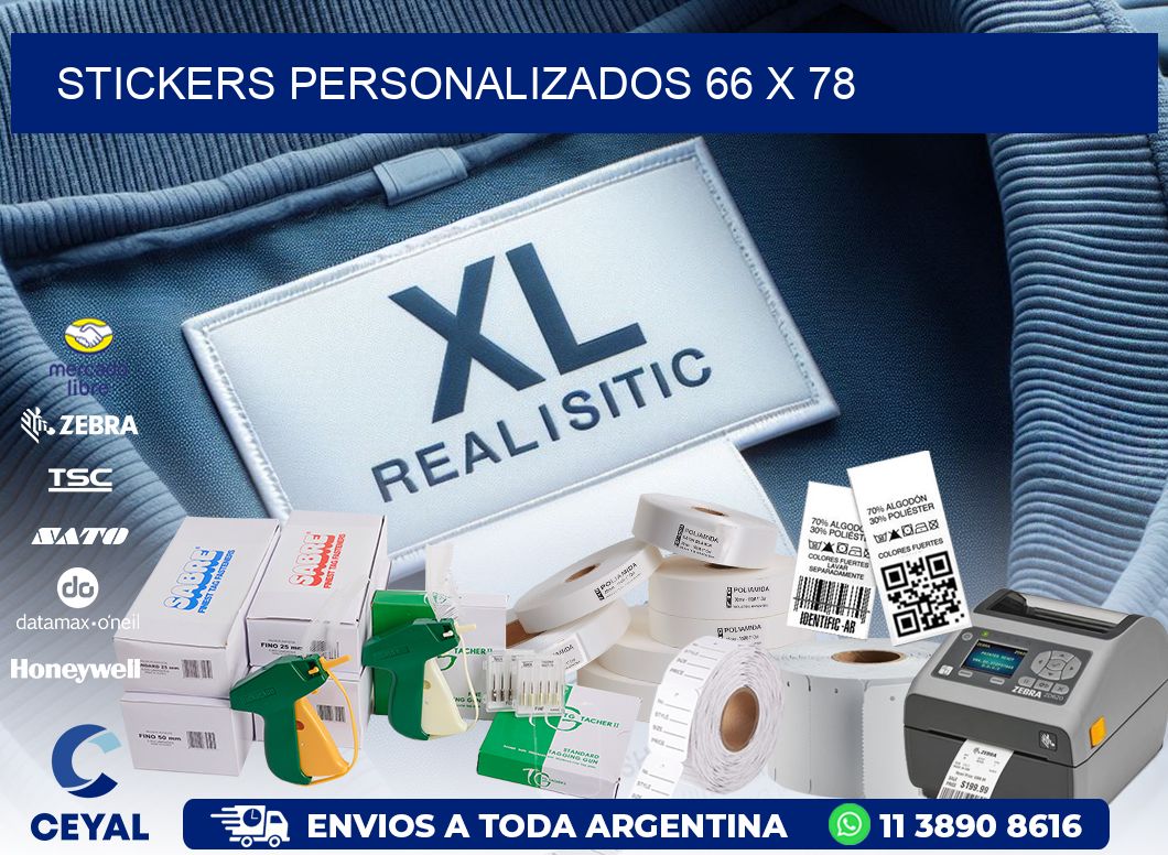 STICKERS PERSONALIZADOS 66 x 78
