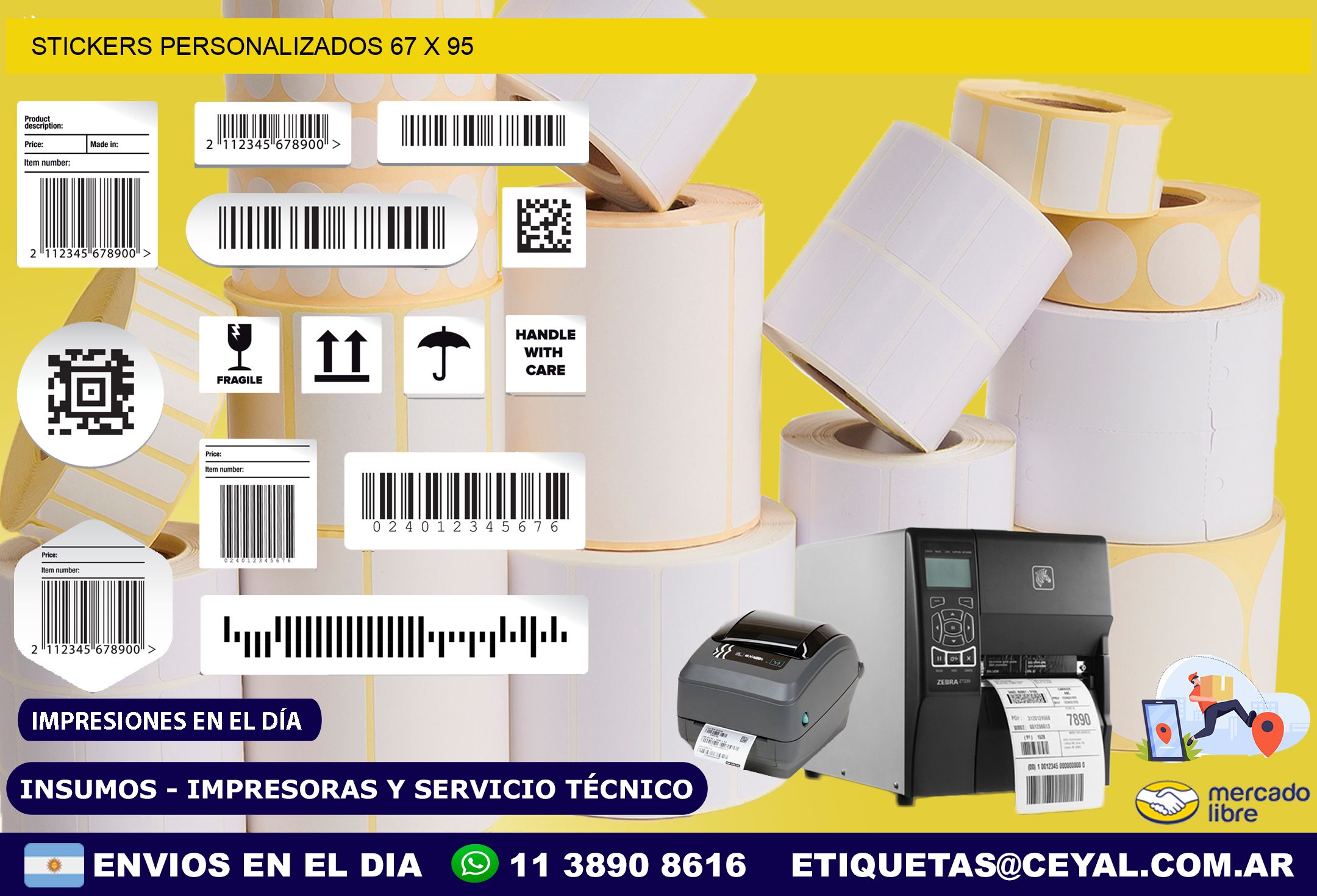 STICKERS PERSONALIZADOS 67 x 95