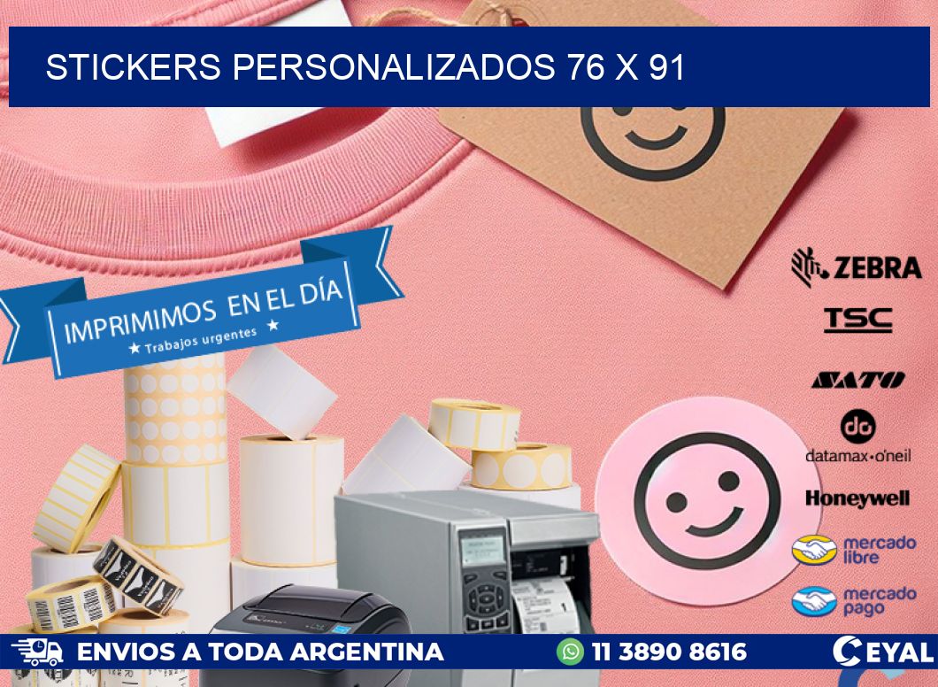 STICKERS PERSONALIZADOS 76 x 91
