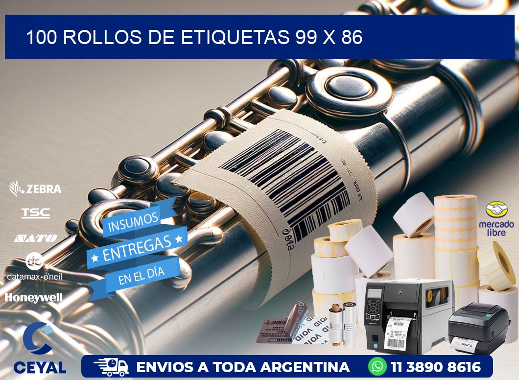 100 ROLLOS DE ETIQUETAS 99 x 86