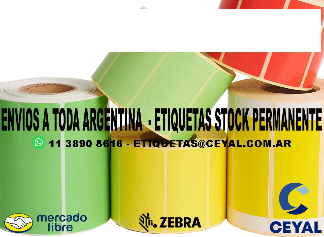 17 ETIQUETAS PAPEL TERMICO 75 x 34 X8000 UNIDADES