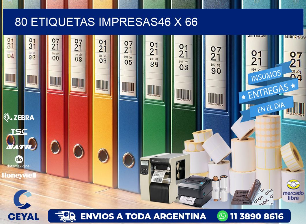 80 ETIQUETAS IMPRESAS46 x 66