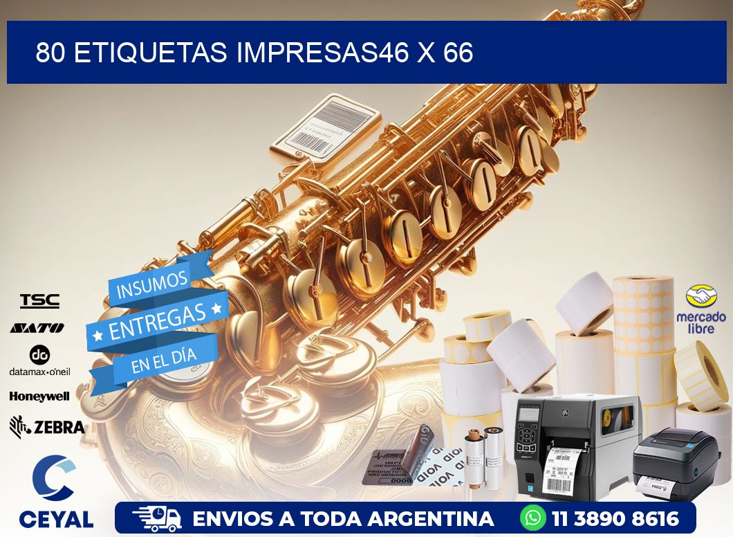 80 ETIQUETAS IMPRESAS46 x 66