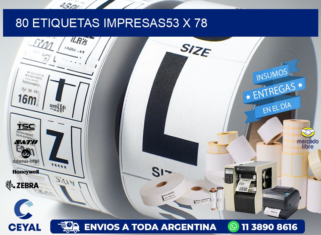 80 ETIQUETAS IMPRESAS53 x 78