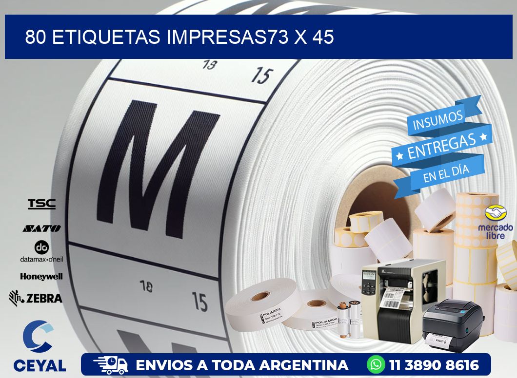80 ETIQUETAS IMPRESAS73 x 45