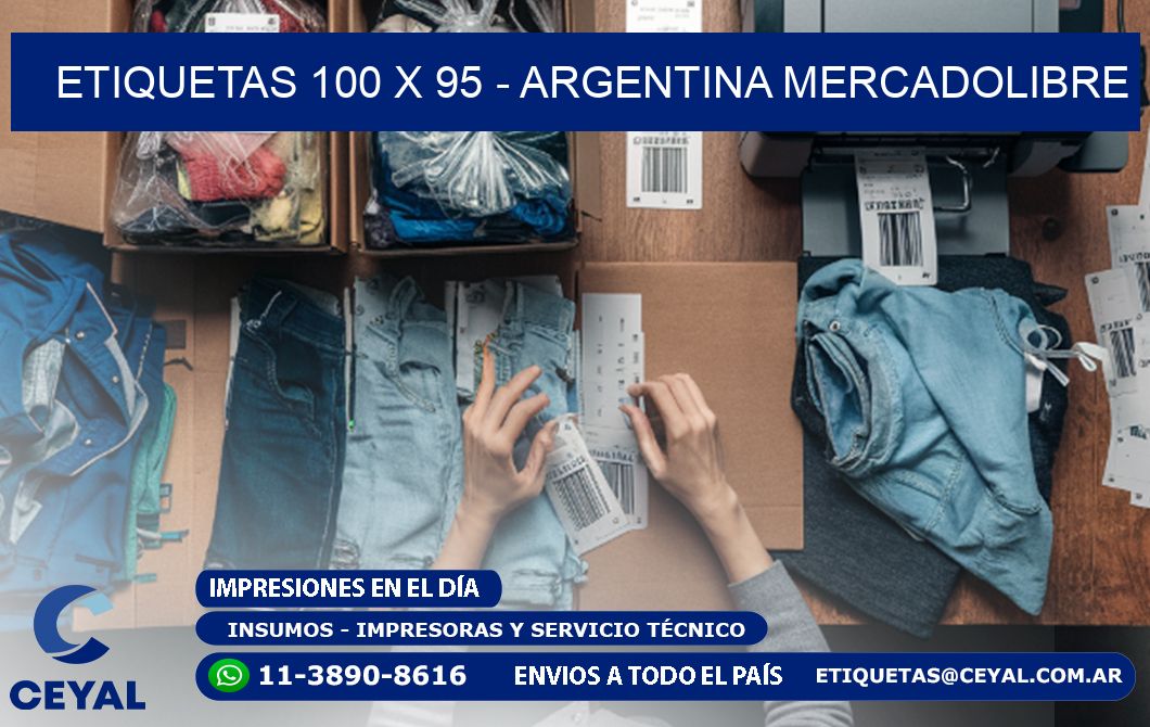 ETIQUETAS 100 x 95 - ARGENTINA MERCADOLIBRE