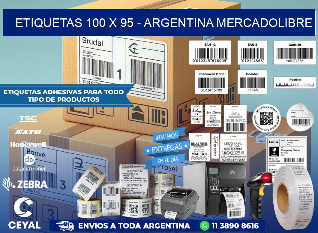 ETIQUETAS 100 x 95 - ARGENTINA MERCADOLIBRE