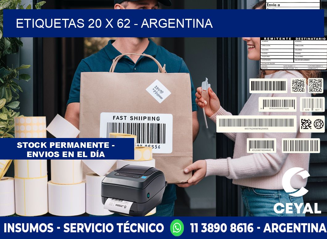 ETIQUETAS 20 x 62 - ARGENTINA