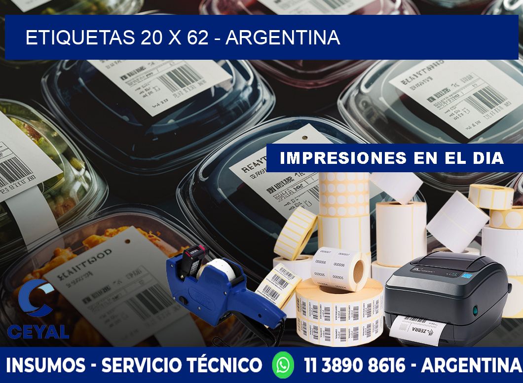 ETIQUETAS 20 x 62 - ARGENTINA