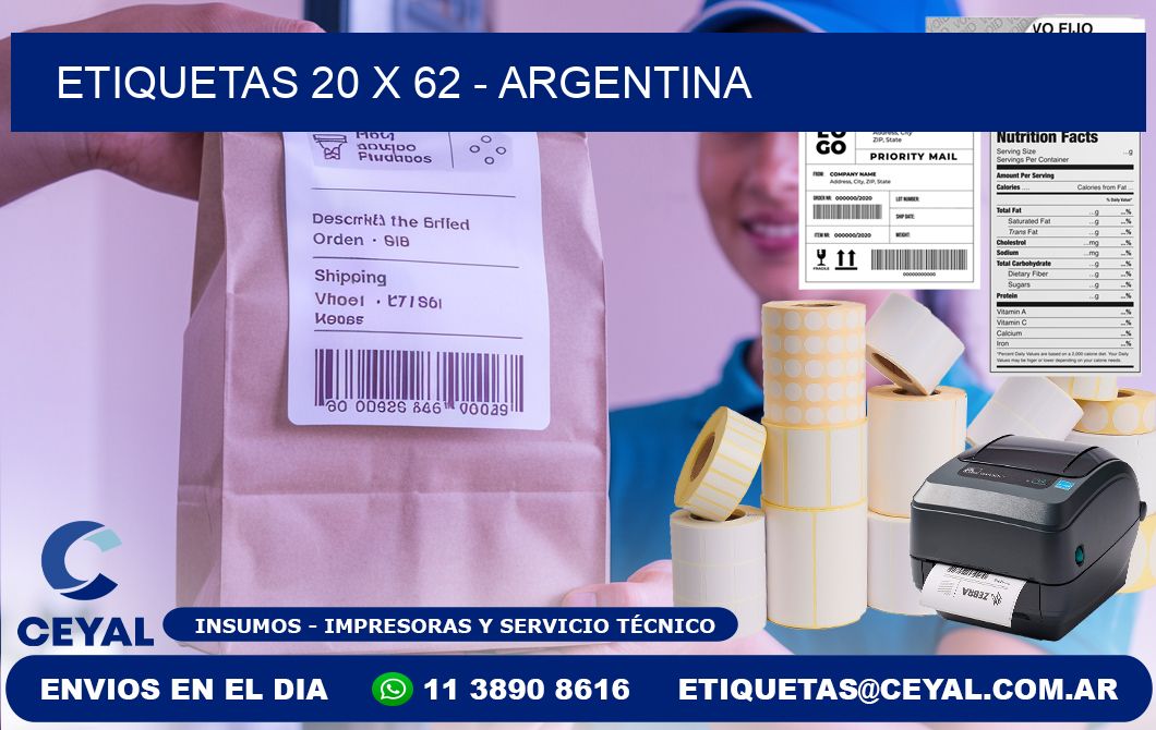 ETIQUETAS 20 x 62 - ARGENTINA