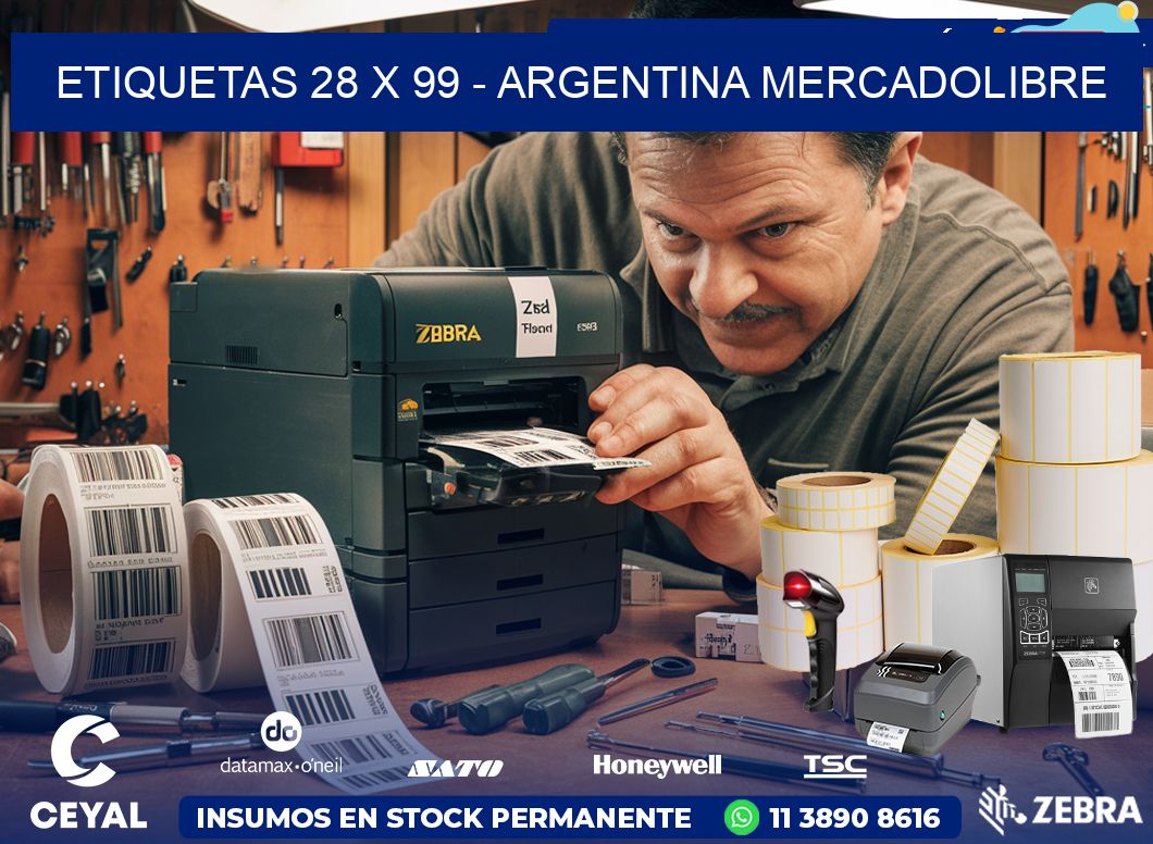 ETIQUETAS 28 x 99 - ARGENTINA MERCADOLIBRE