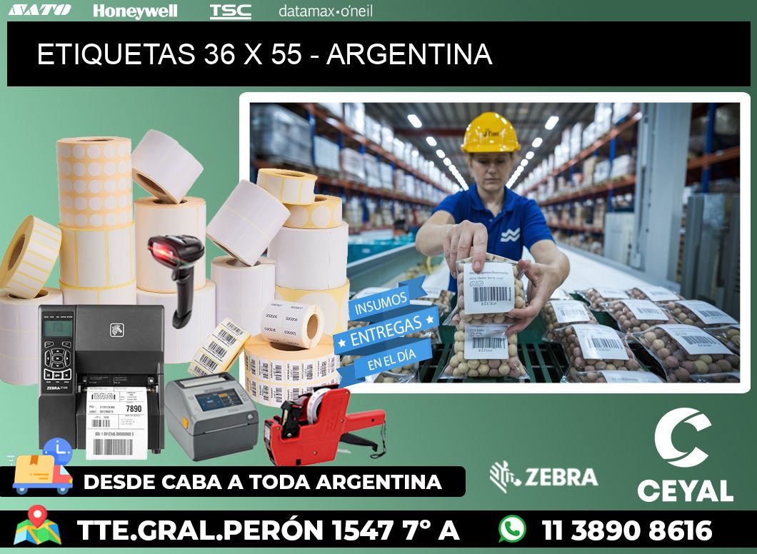 ETIQUETAS 36 x 55 - ARGENTINA