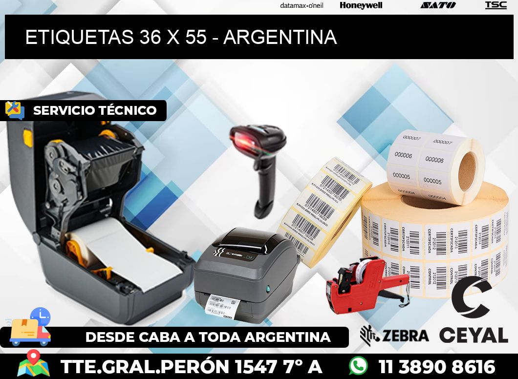 ETIQUETAS 36 x 55 - ARGENTINA