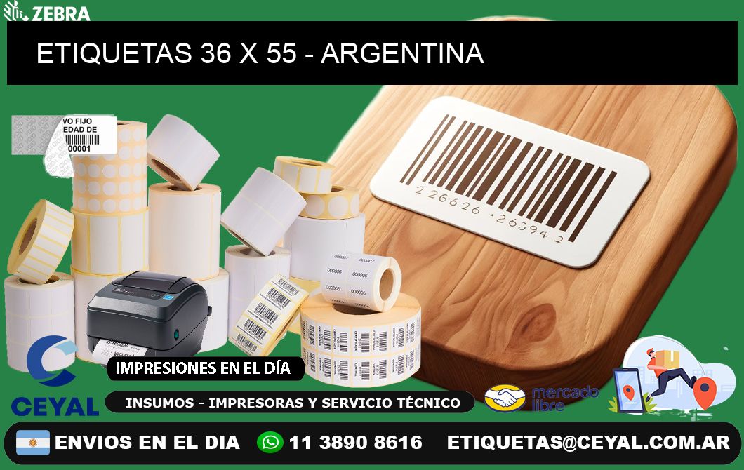ETIQUETAS 36 x 55 - ARGENTINA
